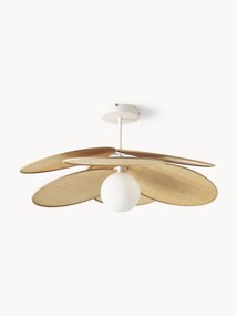 Lampada da soffitto con decoro in fibra naturale Milani