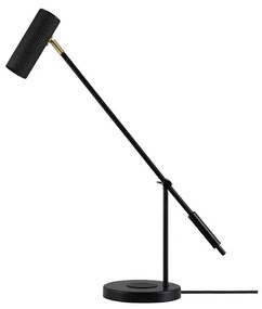 Hubble Read Lampada da Tavolo w/Wireless Charging Black - Globen Lighting