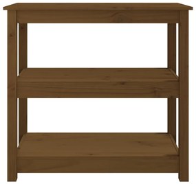 Tavolo Consolle Miele 80x40x74 cm in Legno Massello di Pino