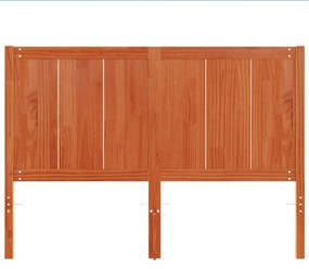 Testiera marrone cera 150 cm in legno massello di pino