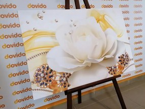 Stampa su tela – Rose di lusso con astrazione