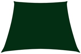 Parasole a Vela in Tela Oxford a Trapezio 2/4x3 m Verde Scuro