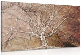 Quadro su tela – Corona dell'albero con tocco astratto
