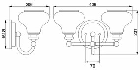 Hinkley HK-AINSLEY2-BATH - Applique a LED AINSLEY 2xG9/3,5W/230V cromo
