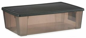 Scatola portaoggetti con coperchio Stefanplast Elegance Grigio Plastica 30 L 38,5 x 17 x 59,5 cm (6 Unità)