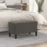 Panca Grigio Scuro 70x35x41 cm in Velluto cod mxl 63839