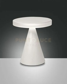 Neutra da tavolo bianca h.27cm a led 3000k - 12w - 1260 lm dimmerabile