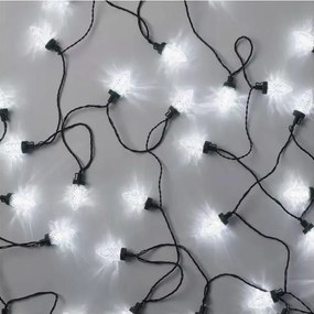 Catena luminosa LED per esterni, 50 LED / 8 funzioni, 14,8 m, IP44, bianco freddo