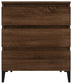 Credenza rovere marrone 60x35x70 cm in legno multistrato