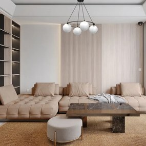 Lampadario a sospensione con filo BALLO 4xE27/15W/230V nero/bianco