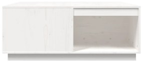 Tavolino da Salotto Bianco100x101x40,5cm Legno Massello di Pino