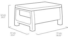 Set da giardino grigio scuro per 4 persone Corfu - Keter