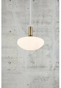 Nordlux - Lampadario a cavo ALTON 1xE27/60W/230V bianco/nero/ottone