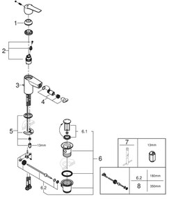 GROHE 325602432 - Miscelatore per bidet START taglia S nero