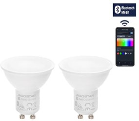 Set da 2 lampadine LED RGBW dimmerabili MESH Smart GU10/6,5W/230V 2700-6500K - Aigostar