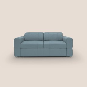 Kronos Divano con pouf estraibile poggiapiedi e poggiatesta reclinabili in morbida microfibra impermeabile T11