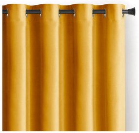 Tenda parzialmente oscurante gialla in velluto 140x245 cm Eyelets – Restilo