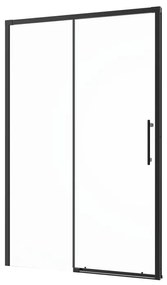 Porta doccia scorrevole Remix2 L 120 x H 195cm, Sp. 5 mm in vetro profilo nero