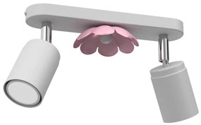 Faretto FLOWER 2xGU10/8W/230V bianco