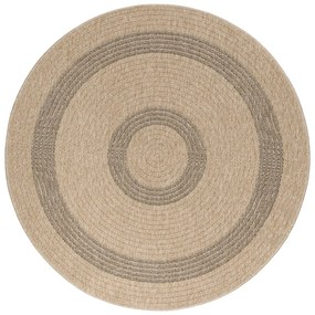 Tappeto rotondo per esterni nero e beige ø 120 cm Comilla - Ayyildiz Carpets