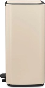 Cestino per la spazzatura beige in acciaio con pedale 30 l Bo – Brabantia
