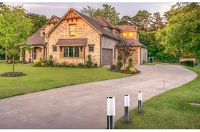 Lampada da esterno LED RGBW dimmerabile LIVIA 1xE27/6,5W/230V 45 cm IP44 argento