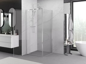 Mexen Exo-BR cabina doccia a battente 90 x 90 cm, trasparente, cromato - 8181-090-090-01-00