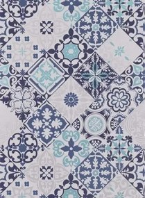 Osborne & Little Carta da parati Cervo - Indigo/ Silver/ Aqua