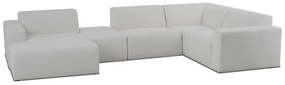Divano angolare bianco in tessuto bouclé (a U) Roxy - Scandic