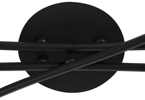 Plafoniera moderna nera 6 luci - Lofty