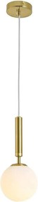 LAMPADA A SOSPENSIONE A SFERA IN VETRO G108-1W GOLD E27