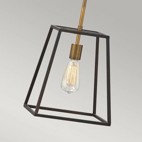 Sospensione Contemporanea Fu Lighton Acciaio Bronzo Ottone 1 Luce E27