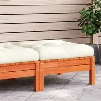 Poggiapiedi da Giardino con Cuscino Marrone Cera Massello Pinocod mxl 86801