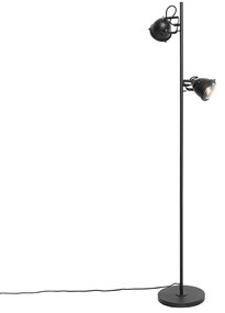 Lampada da terra industriale nera 2 luci - Emado