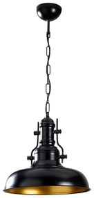 Lampadario nero con paralume in metallo ø 32 cm Berceste – Opviq lights