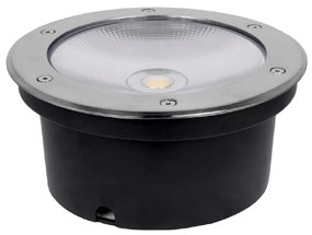 Segnapasso carrabile Led 30W da incasso Rotondo Argento satinato IP65 Bianco caldo 3000K Wisdom