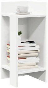 Tavolino Laterale Con Ripiano Bianco 25,5x27x60 Cm /