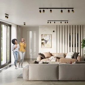 Sollux SL.1071 - Faretto NERO 3xGU10/40W/230V nero/oro