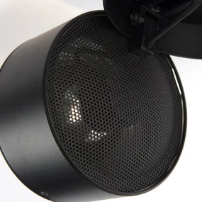 Set di 2 faretti moderni neri rotondi orientabili - Go Nine