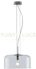 Lampadario a sospensione gibus trasparente 1 luce attacco e27 35x35...