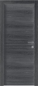 Porta interna a battente Oxford in legno colore antracite, L 90 x H 210 cm, apertura reversibile