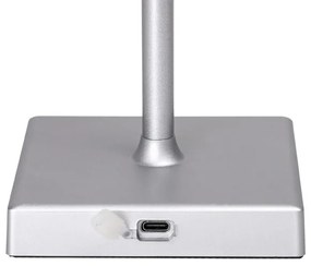 Aigostar - Lampada LED RGBW ricaricabile 4W/5V 3600mAh bianco/cromo IP54