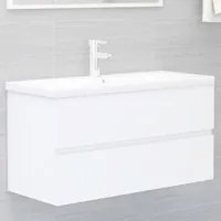 Mobile da Bagno con Lavabo Integrato Bianco in Truciolato 3071648