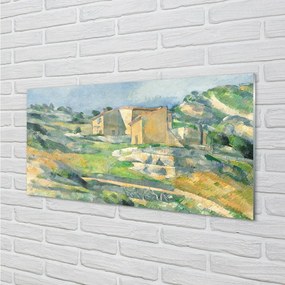 Quadro vetro Case in provenza - paul cézanne 100x50 cm 2 appendini