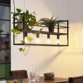 Lampada a sospensione Grisela Lindby, dimmerabile, Nero, Soggiorno / Sala da pranzo, Metallo, Moderno, Lampada a sospensione
