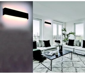 Azzardo AZ5342 - Lampada da parete GALASSO LED 30W 230V 83 cm nero