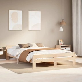 Letto senza materasso 140x200 cm in legno massello di pino