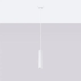 Sollux SL.1535 - Lampadario a sospensione con filo KARBON 1xGU10/10W/230V bianco