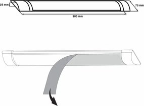 Lampada LED sottopensile LED/30W/230V 4000K 90 cm bianco