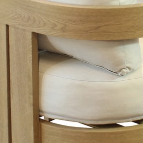 NAMOR - salotto con struttura in alluminio verniciato effetto legno